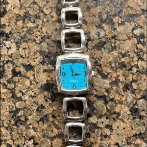 Silpada Silver & Turquoise wrist watch